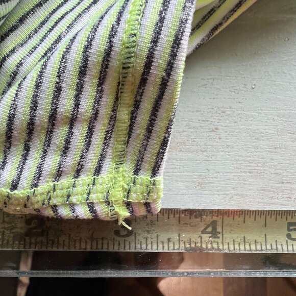 Zella Love Skort Size Medium Pull On Stripe Waist Athleisure Yoga Yellow Green - Picture 8 of 9